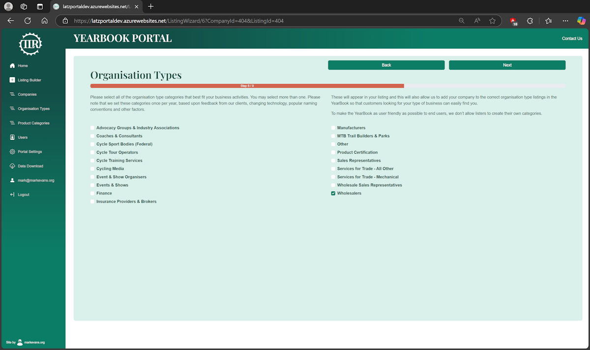 The Latz Report Portal Screenshot